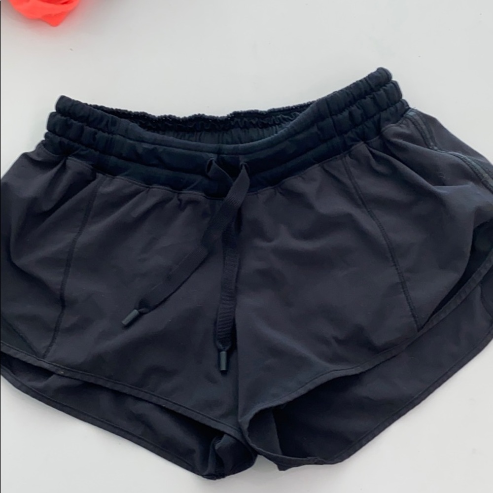 Black Lululemon running shorts size 4